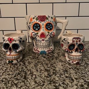 Ceramic Sugar Skulls / Dia De Los Muertos